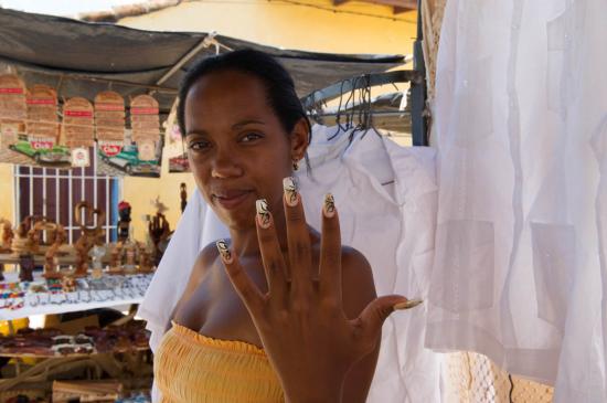 Une des vendeuses du marché de Trinidad