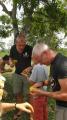 Pause déjeuner : mangues, ananas et bananes bio. Un vrai régal